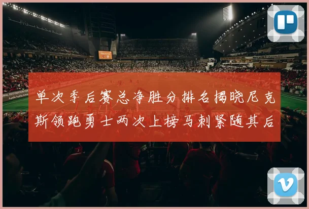 单次季后赛总净胜分排名揭晓尼克斯领跑勇士两次上榜马刺紧随其后